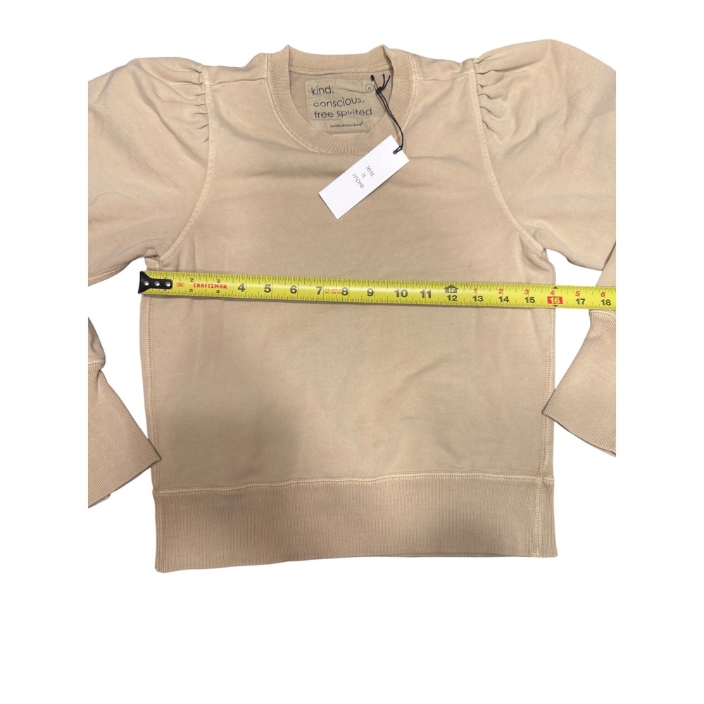 Unsubscribed Puff Sleeve Sweatshirt new‎ with tags washed olive XS - Picture 5 of 7